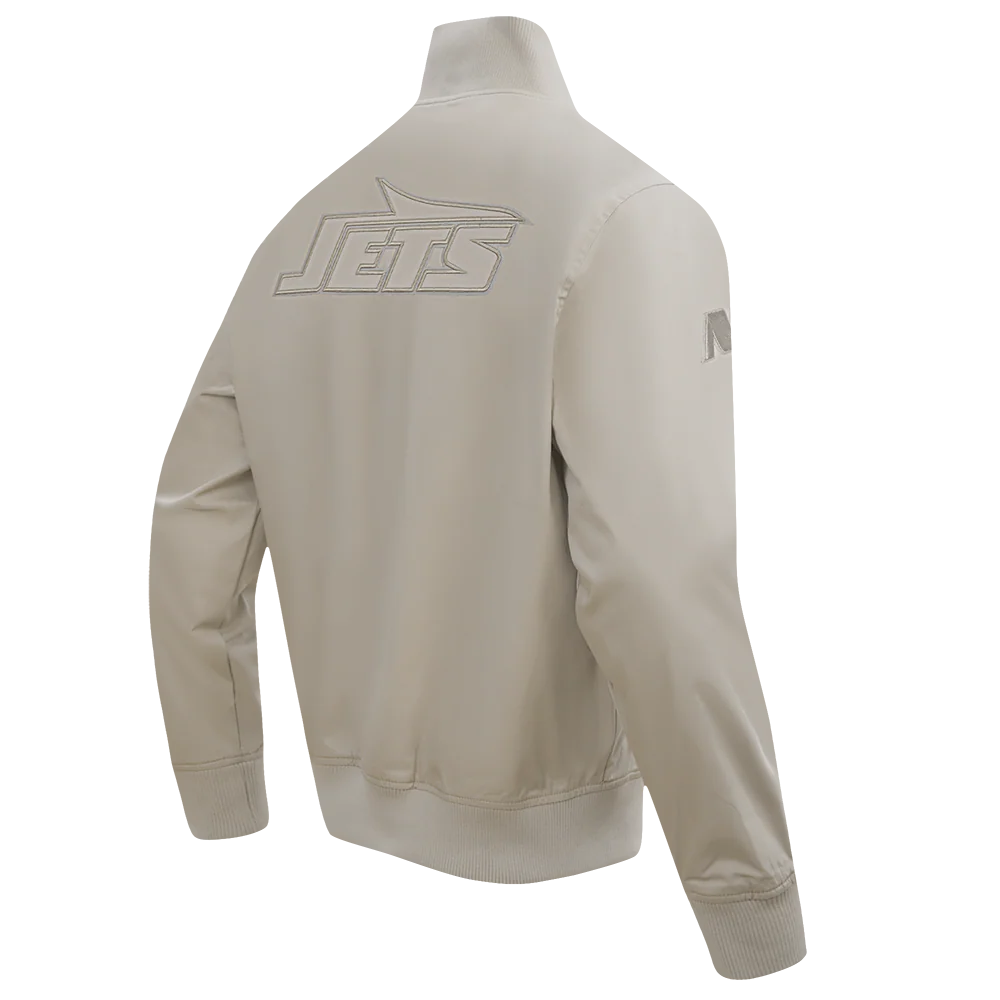 NFL NEW YORK JETS NEUTRAL MEN'S TWILL JACKET (TAUPE) - Image 4