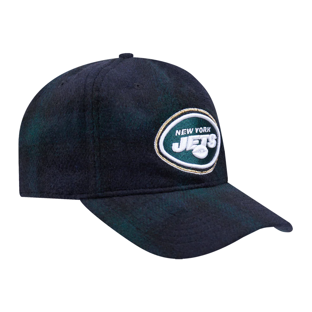 NFL NEW YORK JETS PRO PREP PLAID DAD HAT (FOREST GREEN/MIDNIGHT NAVY) - Image 2