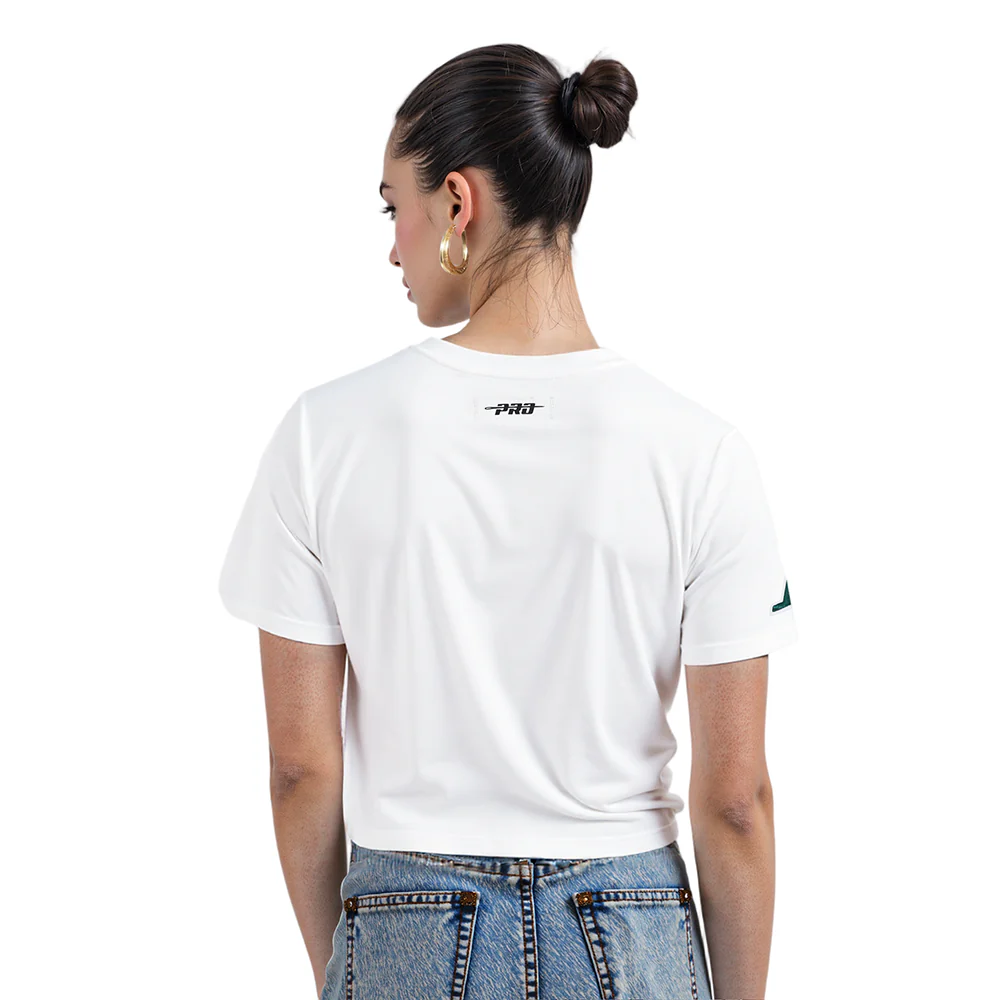 NFL NEW YORK JETS SCRIPT TAIL WOMEN'S SJ BOXY TEE (WHITE) - Image 2