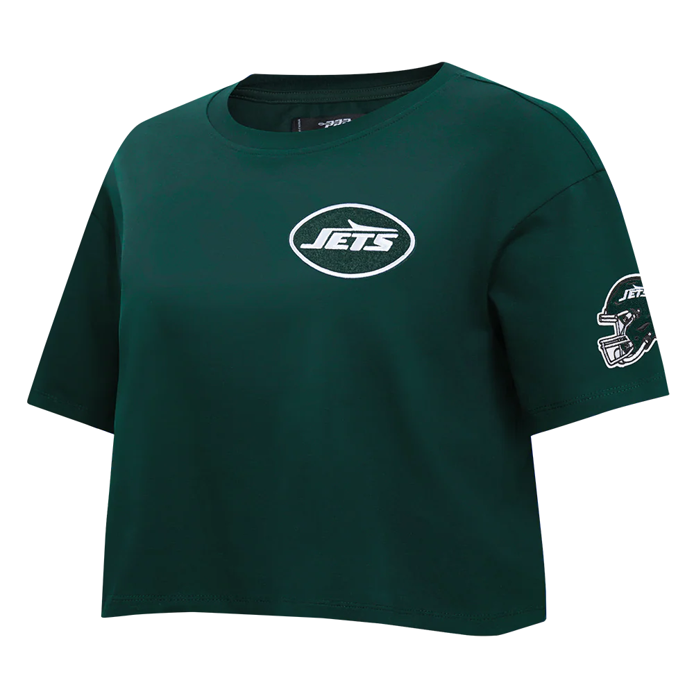 NFL NEW YORK JETS CLASSIC WOMEN'S SJ BOXY TEE (FOREST GREEN) - Image 2