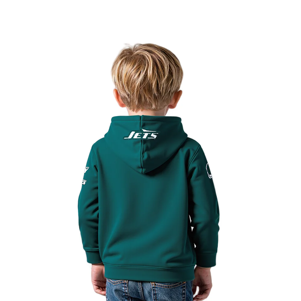 NFL NEW YORK JETS CLASSIC TODDLER BOY'S FLC FZ HOODIE (FOREST GREEN) - Image 2