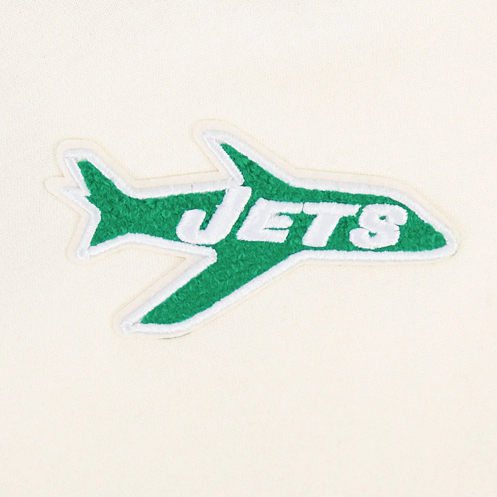 NFL NEW YORK JETS RETRO CLASSIC TODDLER BOY'S RIB FLC PO HOODIE (EGGSHELL/ KELLY GREEN) - Image 6