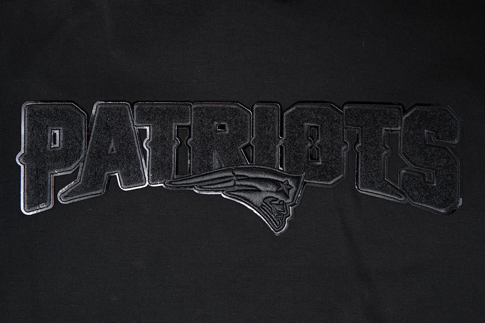 NFL NEW ENGLAND PATRIOTS TRIPLE BLACK MEN'S DOUBLE KNIT PULLOVER HOODIE (TRIPLE BLACK MEN'S) - Image 10