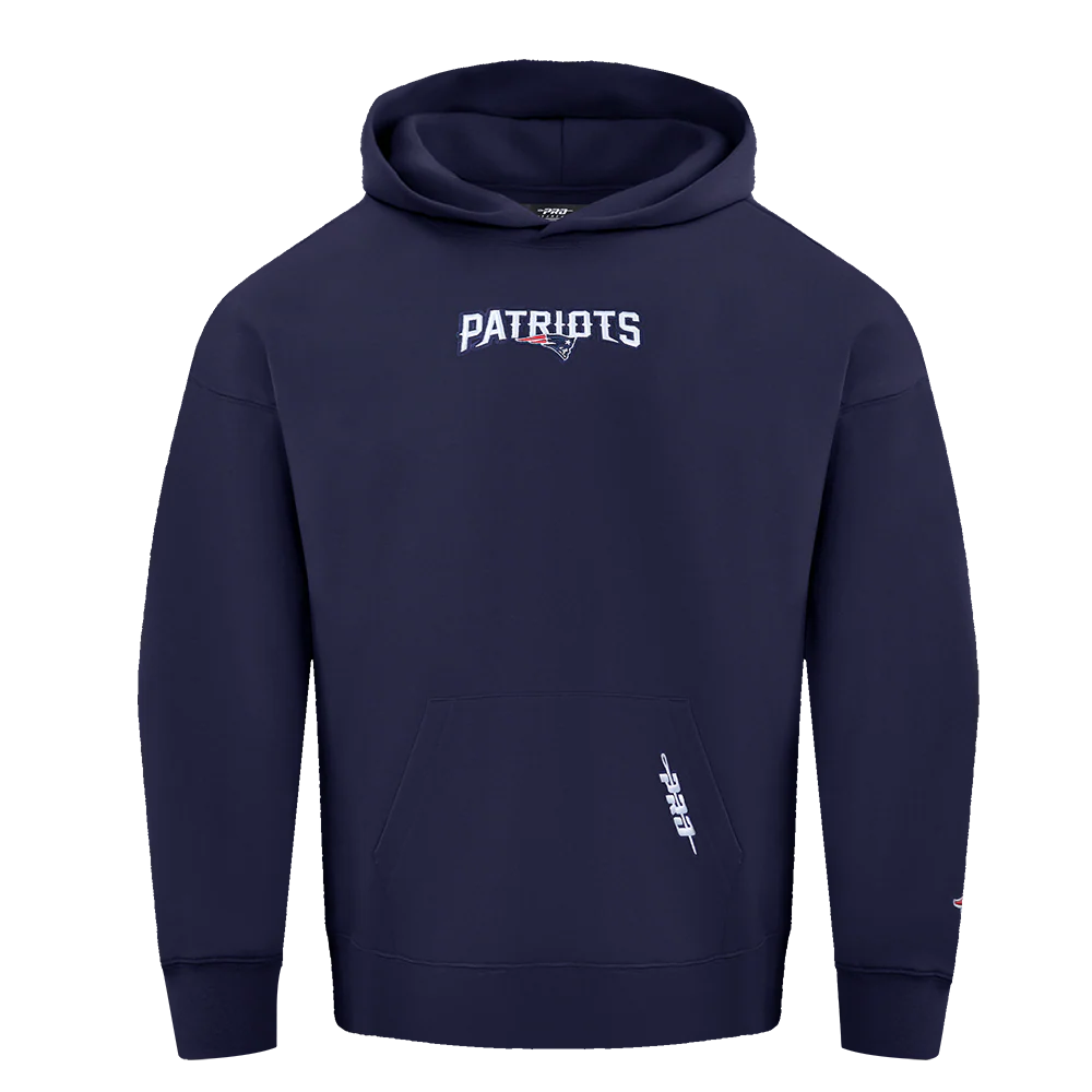 NFL NEW ENGLAND PATRIOTS WINGSPAN MEN'S DROP SHOULDER FLC PO HOODIE (MIDNIGHT NAVY) - Image 3