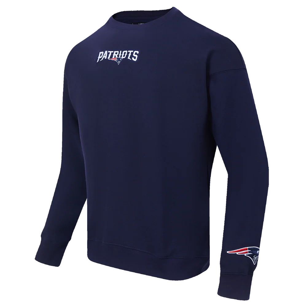 NFL NEW ENGLAND PATRIOTS WINGSPAN MEN'S DROP SHOULDER FLC CREWNECK (MIDNIGHT NAVY) - Image 4