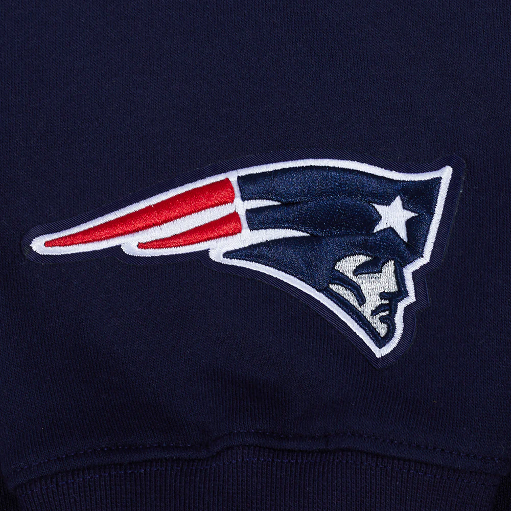 NFL NEW ENGLAND PATRIOTS WINGSPAN MEN'S DROP SHOULDER FLC CREWNECK (MIDNIGHT NAVY) - Image 5