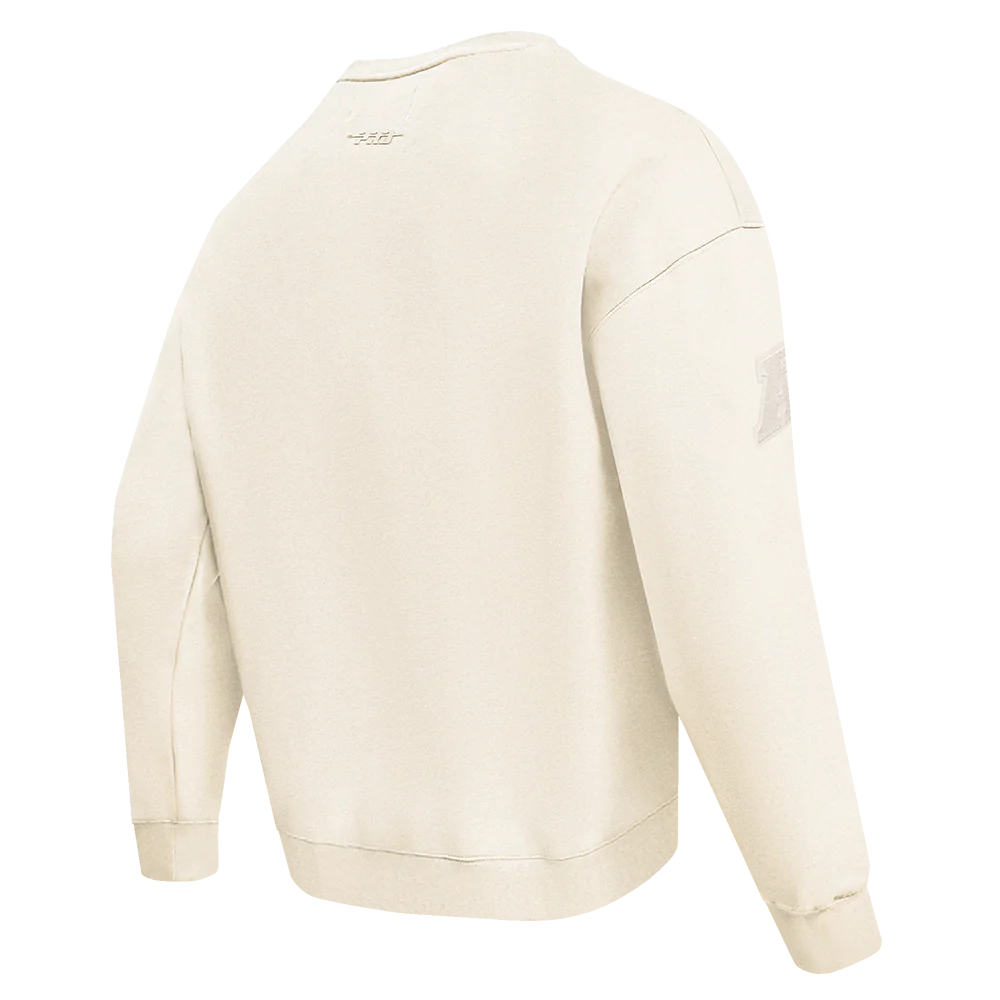 NFL NEW ENGLAND PATRIOTS NEUTRAL MEN'S DROP SHOULDER FLEECE CREWNECK (EGGSHELL) - Image 4