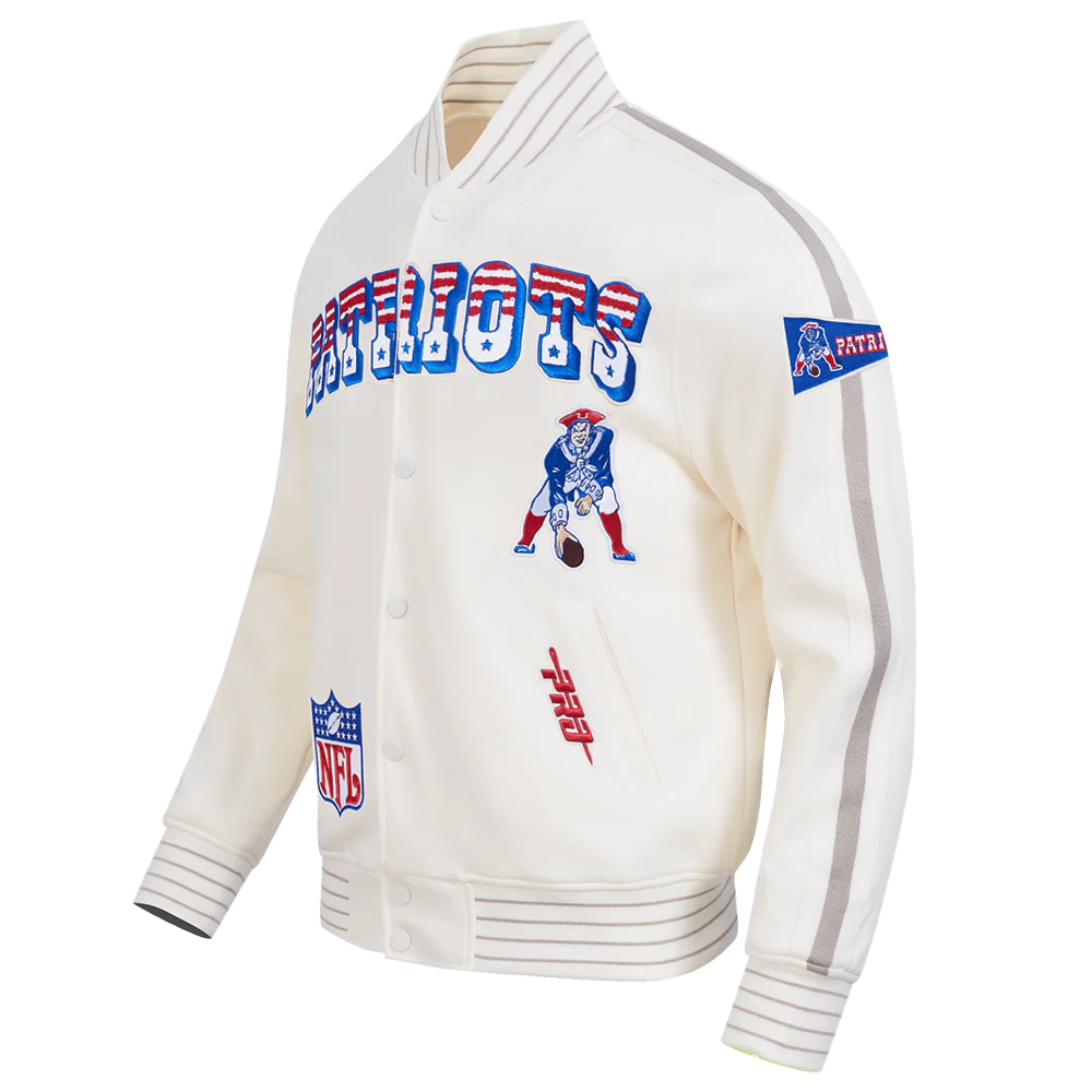 NFL NEW ENGLAND PATRIOTS PRO GAME DAY RETRO JACKET (EGGSHELL/TAUPE/EGGSHELL) - Image 14