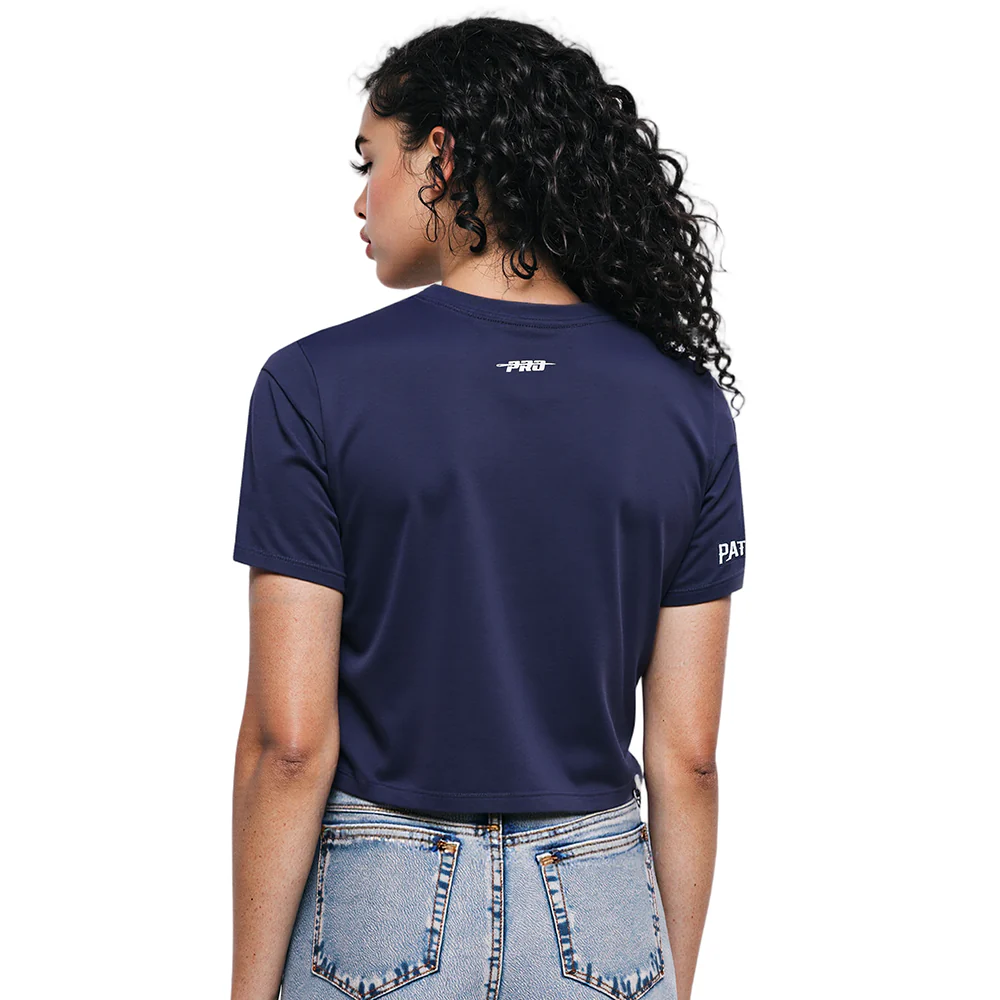 NFL NEW ENGLAND PATRIOTS SCRIPT TAIL WOMEN'S SJ BOXY TEE (MIDNIGHT NAVY) - Image 2