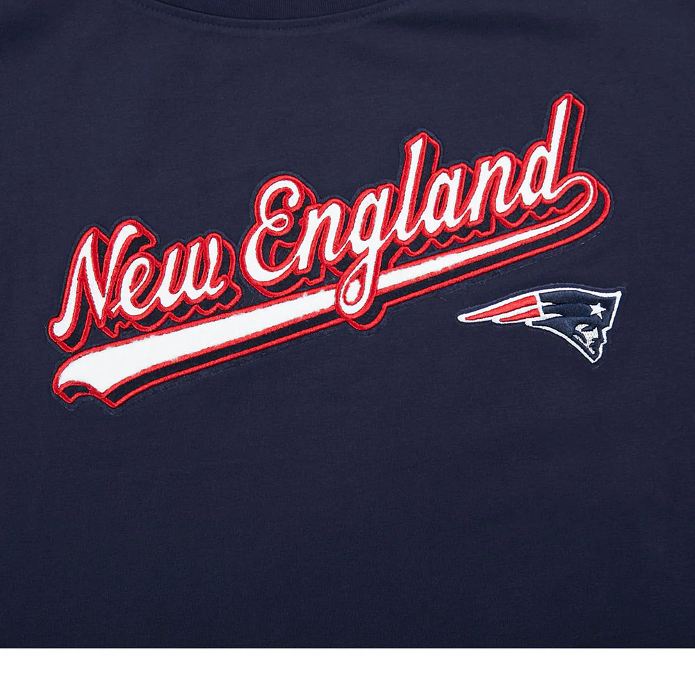 NFL NEW ENGLAND PATRIOTS SCRIPT TAIL WOMEN'S SJ BOXY TEE (MIDNIGHT NAVY) - Image 7