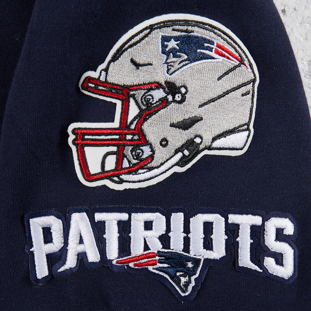 NFL NEW ENGLAND PATRIOTS CLASSIC BIG BOYS FLEECE PULLOVER HOODIE (MIDNIGHT NAVY) - Image 5
