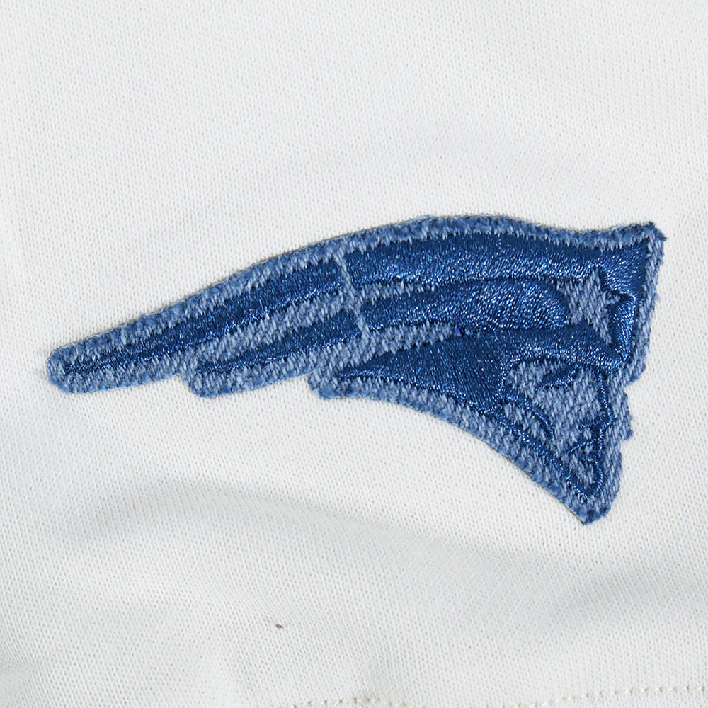 NFL NEW ENGLAND PATRIOTS VARSITY BLUES WOMEN'S  FLC CREWNECK (LINEN) - Image 6