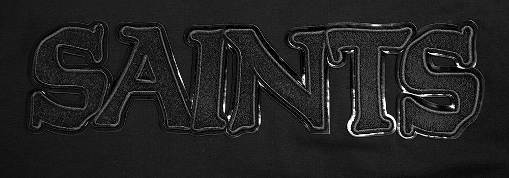 NFL NEW ORLEANS SAINTS TRIPLE BLACK MEN'S TEE (TRIPLE BLACK) - Image 5