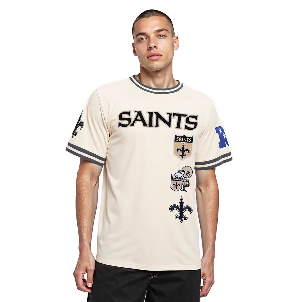 NFL NEW ORLEANS SAINTS RETRO CLASSIC MEN'S TEE (EGGSHELL/ BLACK)