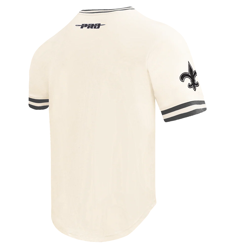 NFL NEW ORLEANS SAINTS RETRO CLASSIC MEN'S TEE (EGGSHELL/ BLACK) - Image 4