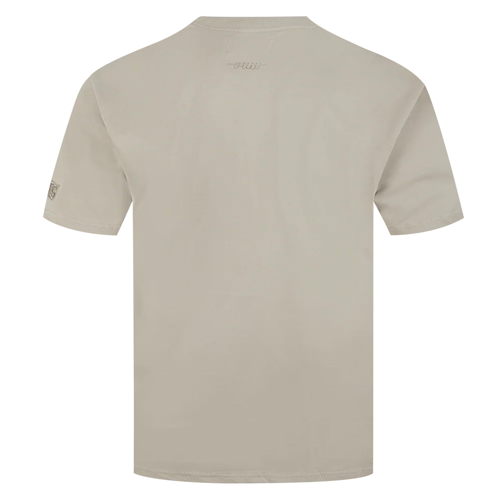 NFL NEW ORLEANS SAINTS NEUTRAL MEN'S COTTON JERSEY DROP SHOULDER TEE (TAUPE) - Image 3