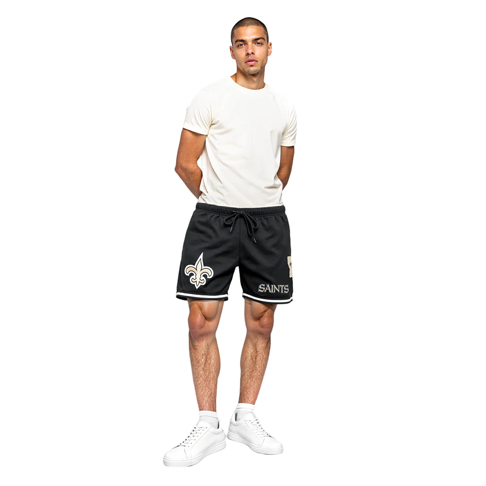 NFL NEW ORLEANS SAINTS CLASSIC MEN'S MESH SHORT (BLACK) - Image 12
