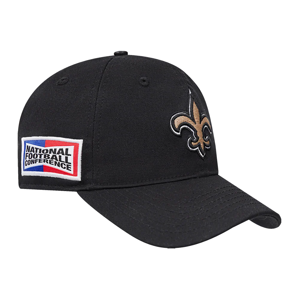 NFL NEW ORLEANS SAINTS FAST LANE LOGO DAD HAT (BLACK) - Image 2