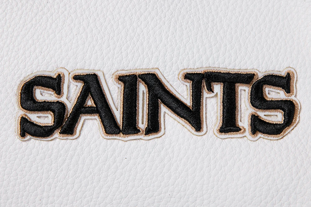NFL NEW ORLEANS SAINTS CLASSIC WOMEN'S WOOL VARSITY JACKET (BLACK) - Image 7