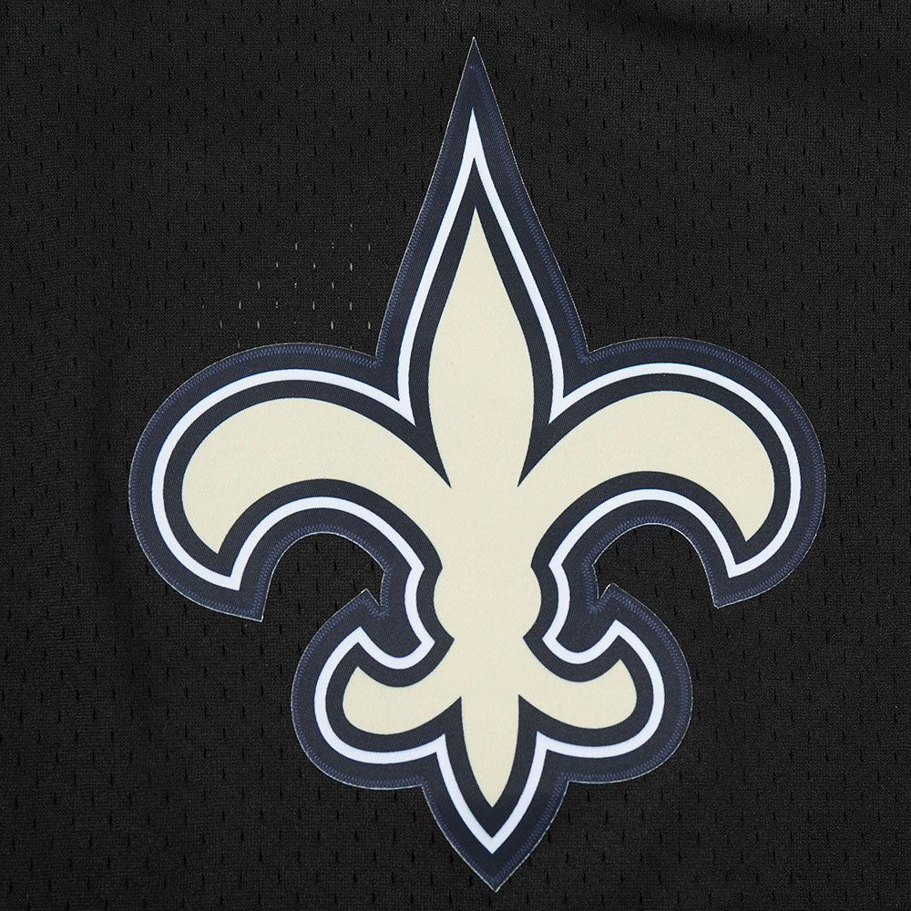 NFL NEW ORLEANS SAINTS CLASSIC TODDLER BOY'S MESH BUTTON DOWN SHIRT (BLACK) - Image 9