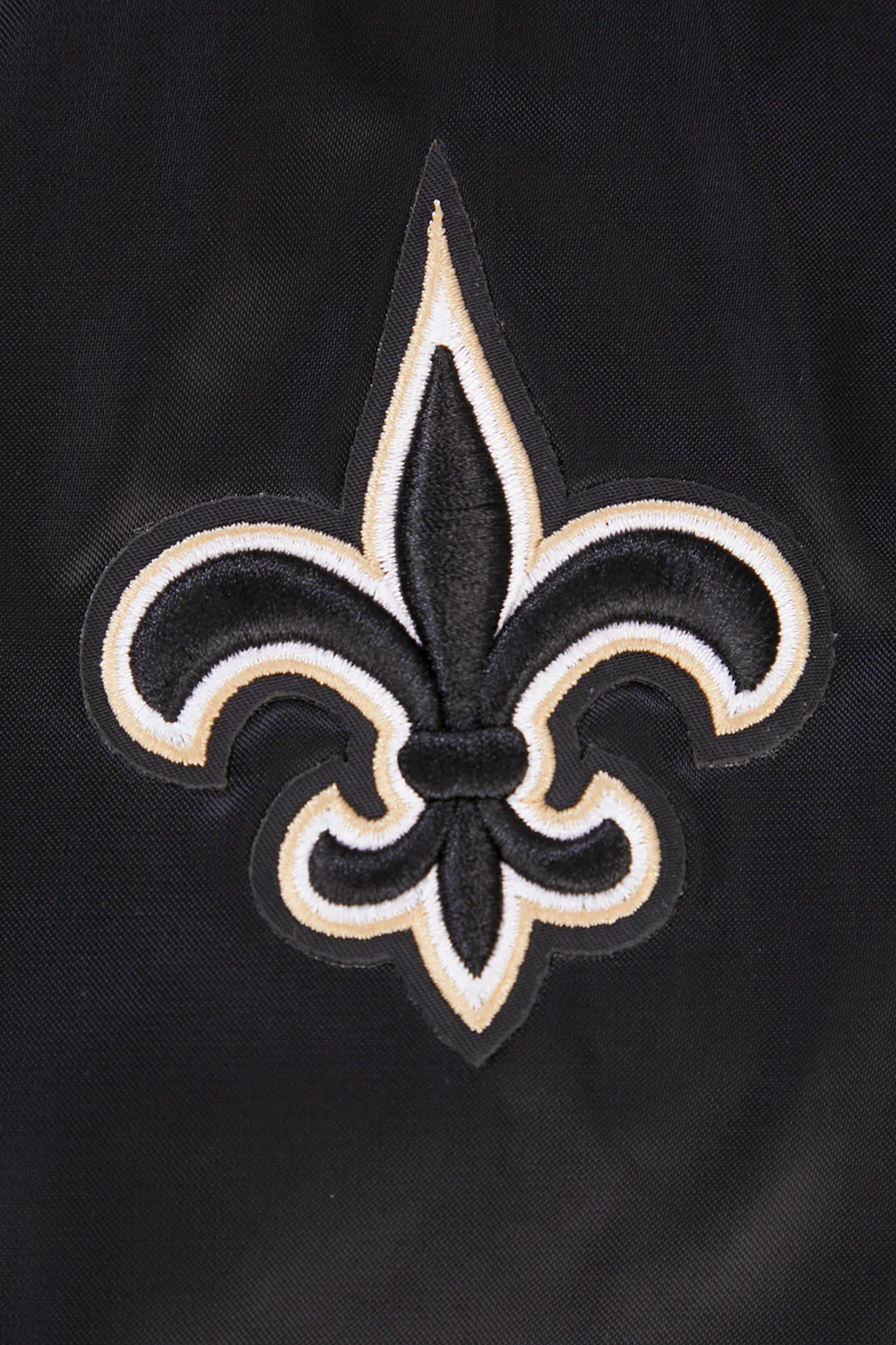 NFL NEW ORLEANS SAINTS CLASSIC WOMEN'S SATIN JACKET (BLACK/WHITE) - Image 8