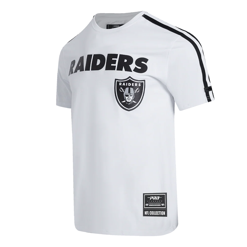 NFL LAS VEGAS RAIDERS CLASSIC MEN'S MESH TAPING SHIRT (WHITE/BLACK) - Image 2