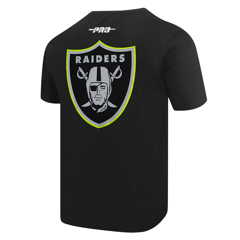NFL LAS VEGAS RAIDERS UNDER THE LIGHTS MEN'S SINGLE JERSEY TEE (BLACK) - Image 4