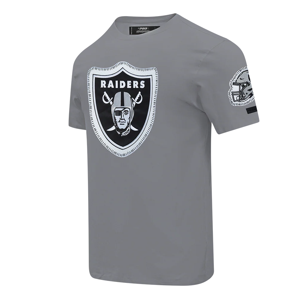 NFL LAS VEGAS RAIDERS DIY PICK STITCH MEN'S SINGLE JERSEY TEE (GRAY) - Image 2