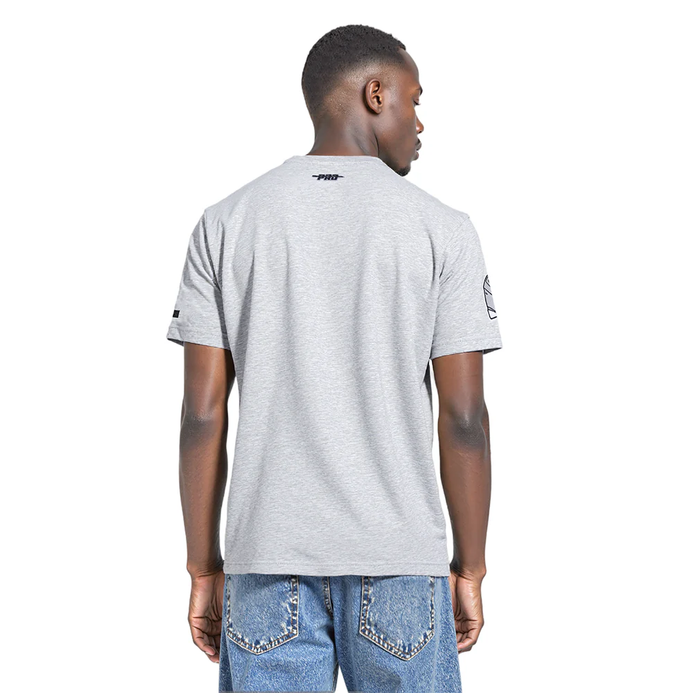 NFL LAS VEGAS RAIDERS TEAM BADGE MEN'S WM SJ TEE (HEATHER GREY) - Image 2