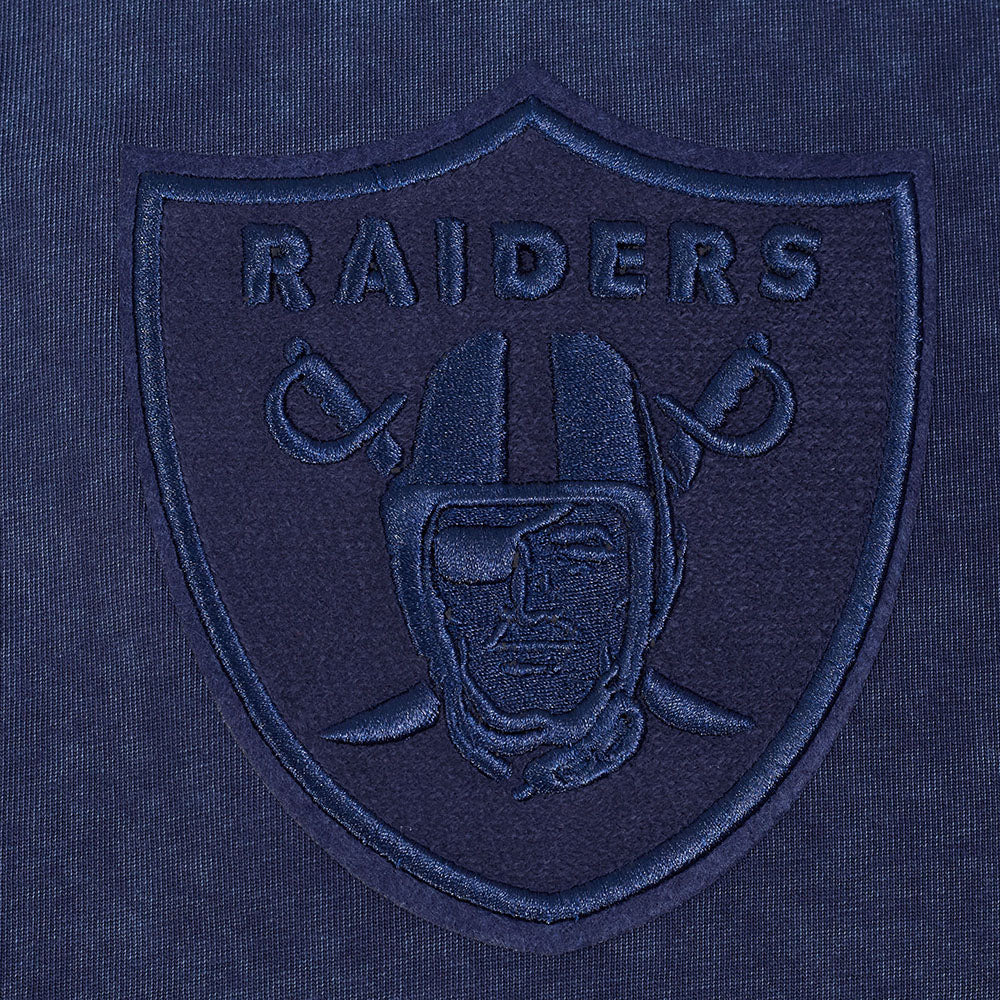 NFL LAS VEGAS RAIDERS WASHED CLASSIC MEN'S ENZYME WASH DROP SHOUL (WASHED MIDNIGHT NAVY) - Image 11