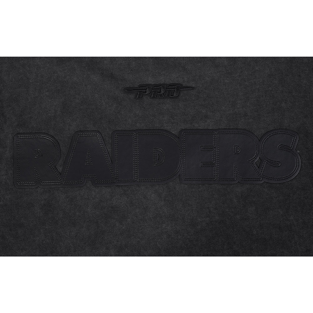 NFL LAS VEGAS RAIDERS WASHED VANGUARD MEN'S ENZYME WASH CJ DROP SHOU (WASHED BLACK) - Image 11