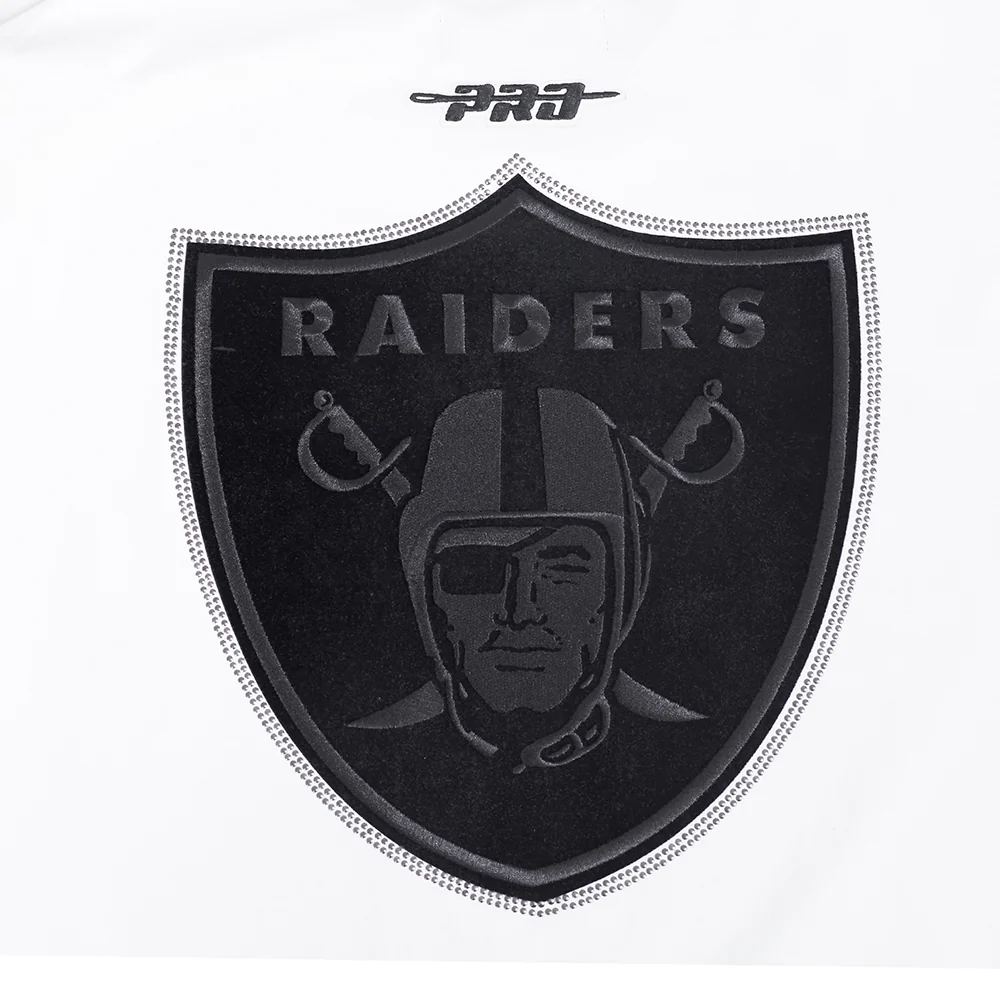 NFL LAS VEGAS RAIDERS BLACKOUT MEN'S CJ DROP SHOULDER TEE (White) - Image 7