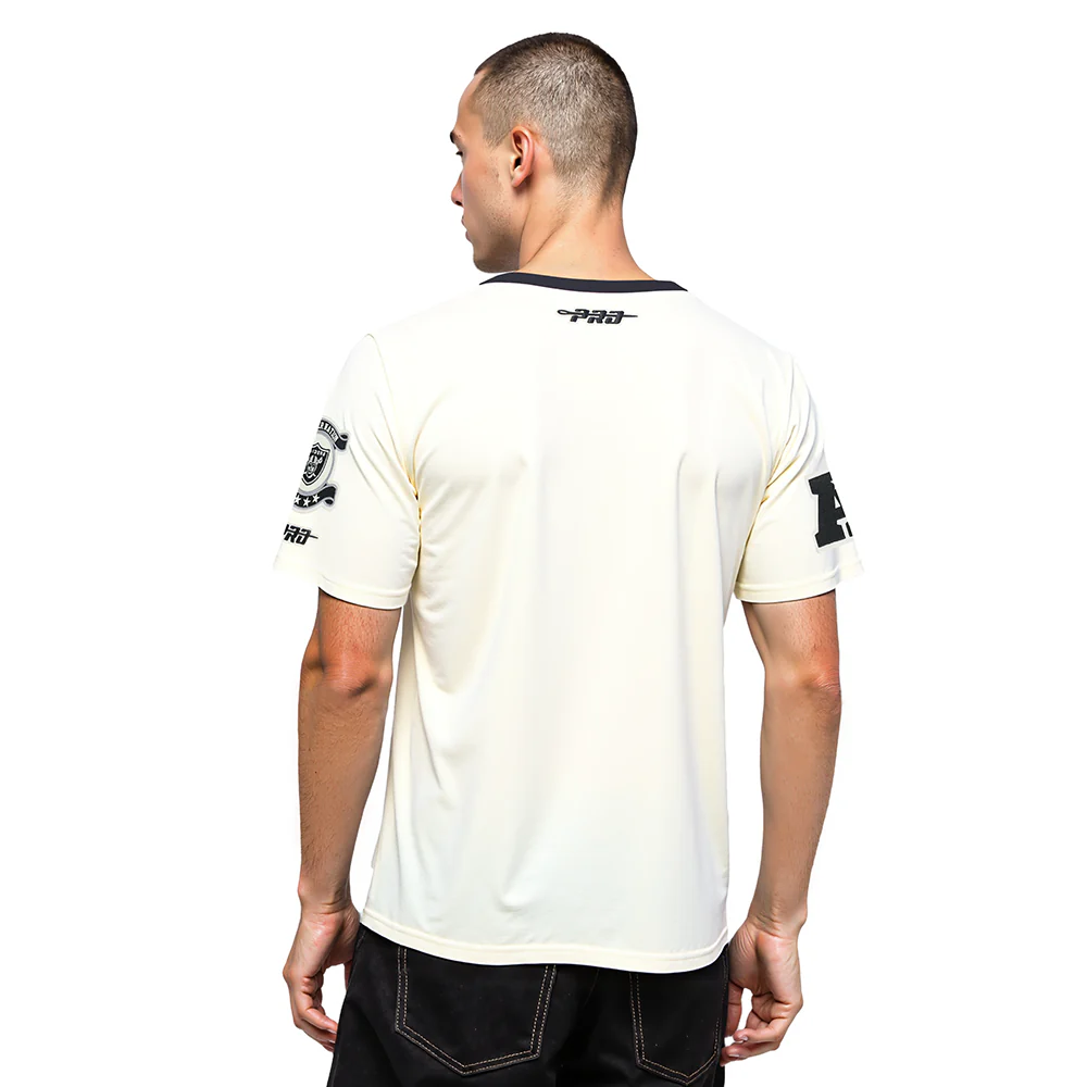 NFL LAS VEGAS RAIDERS MODERN ORIGINALS MEN'S RINGER TEE (EGGSHELL/ BLACK) - Image 2