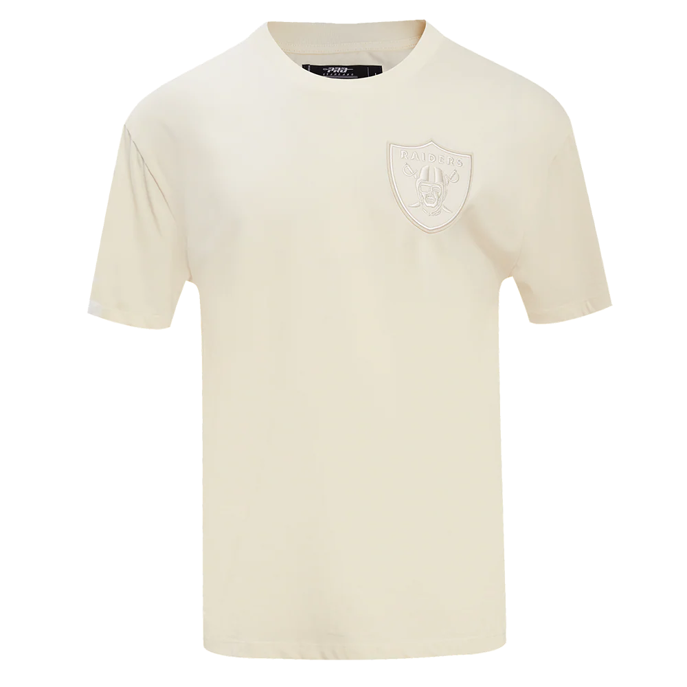 NFL LAS VEGAS RAIDERS NEUTRAL DROP SHOULDER MEN'S TEE (EGGSHELL) - Image 3