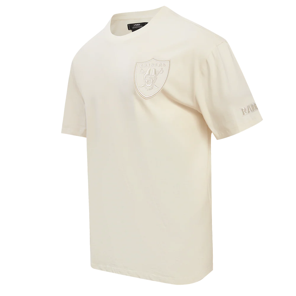 NFL LAS VEGAS RAIDERS NEUTRAL DROP SHOULDER MEN'S TEE (EGGSHELL) - Image 4