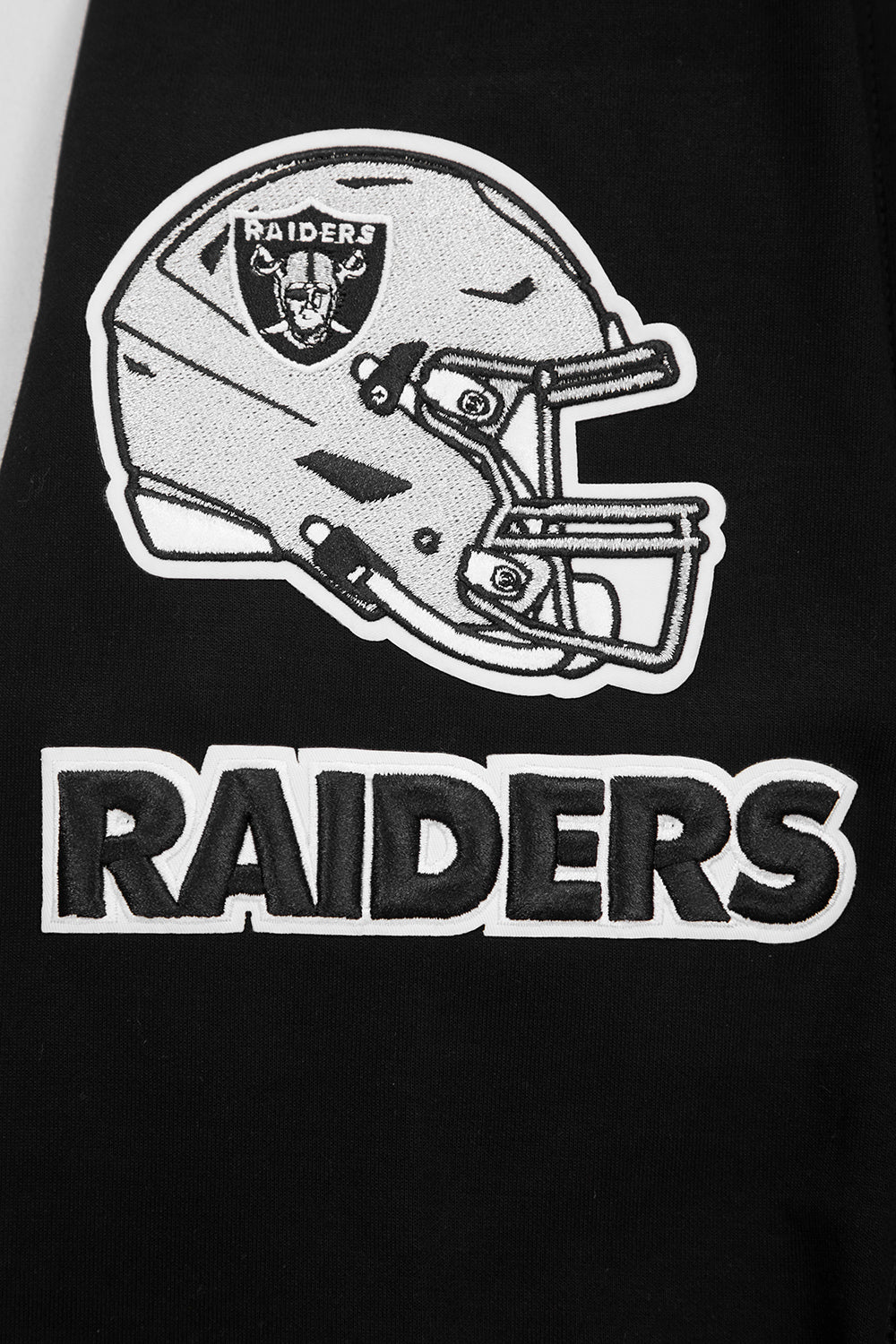 NFL LAS VEGAS RAIDERS CLASSIC CHENILLE DOUBLE KNIT PULLOVER HOODIE (BLACK) - Image 7