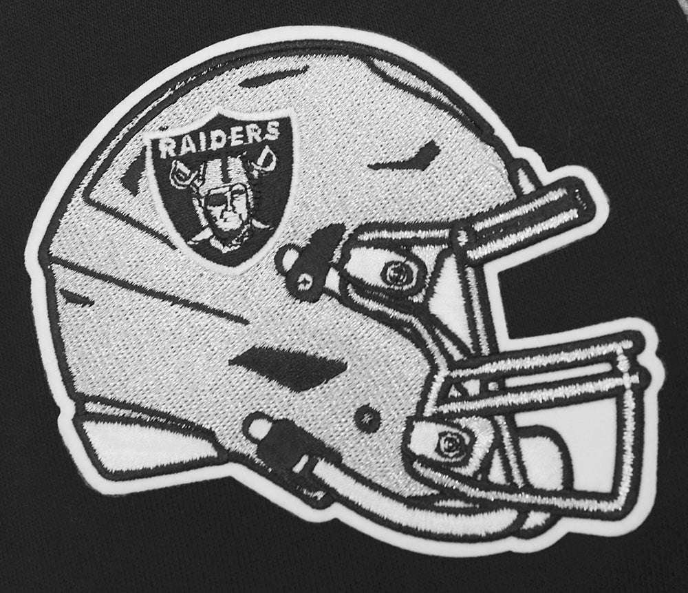 NFL LAS VEGAS RAIDERS OLD ENGLISH MEN'S PULLOVER HOODIE (BLACK) - Image 7