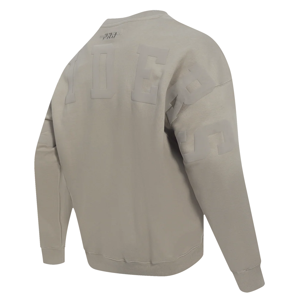 NFL LAS VEGAS RAIDERS WINGSPAN MEN'S DROP SHOULDER FLEECE CREWNECK (TAUPE) - Image 4