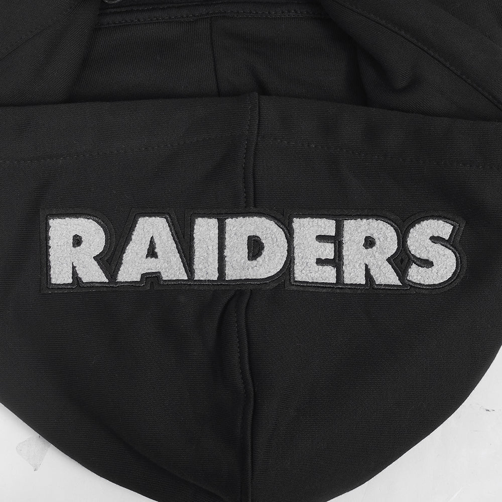NFL LAS VEGAS RAIDERS CITY RANSOM MEN'S RIB FLEECE PULLOVER HOODIE (BLACK/GRAY) - Image 6