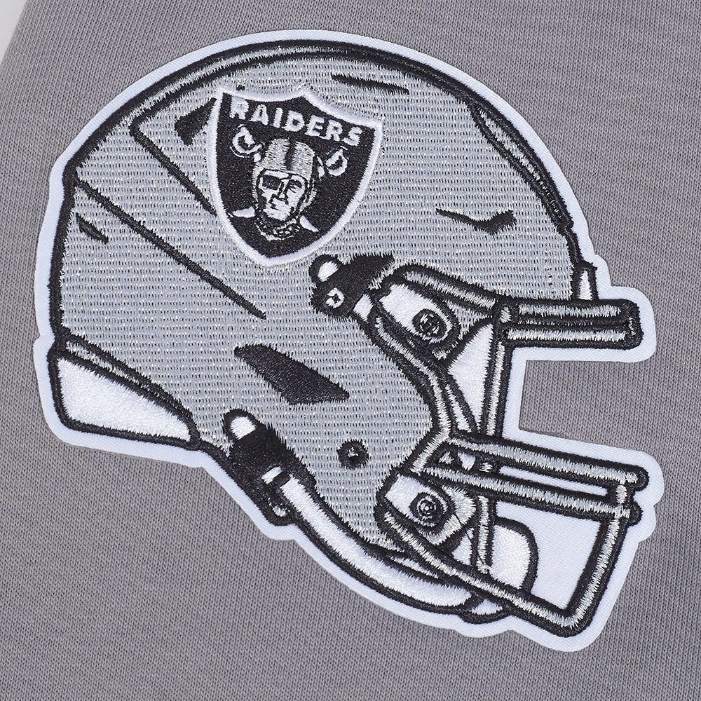 NFL LAS VEGAS RAIDERS SOUVENIR MEN'S FLEECE PULLOVER HOODIE (GRAY) - Image 7
