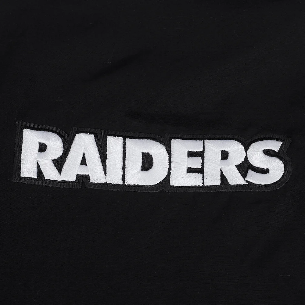 NFL LAS VEGAS RAIDERS CLASSIC WIND SUIT MEN'S WOVEN FULL ZIP PULLOVER HOODIE (BLACK) - Image 8