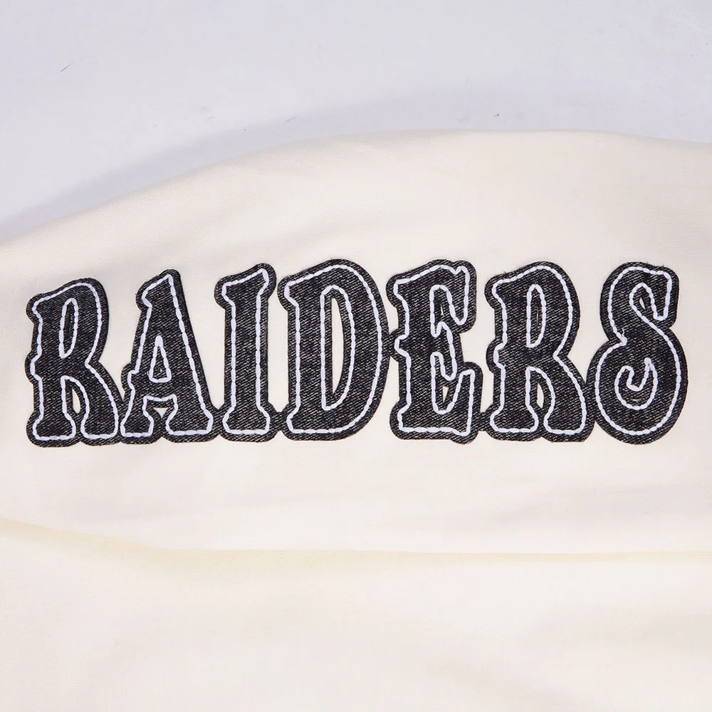 NFL LAS VEGAS RAIDERS REBEL ATHLETICS MEN'S FLC CREWNECK (EGGSHELL) - Image 12