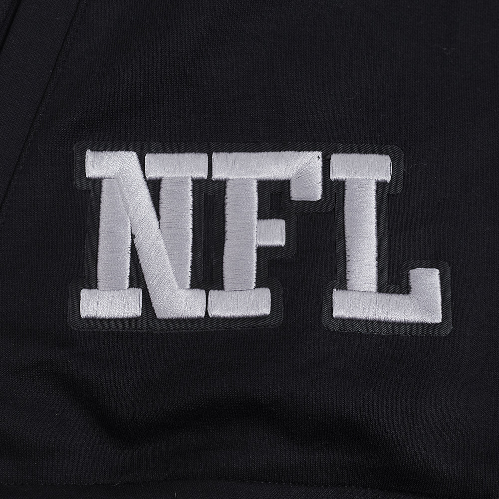 NFL LAS VEGAS RAIDERS PRO GAME DAY MEN'S DBL KNIT JACKET (BLACK/SILVER/WHITE) - Image 7
