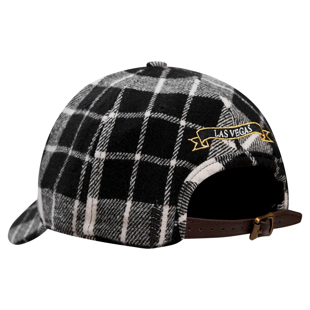 NFL LAS VEGAS RAIDERS PRO PREP PLAID DAD HAT (WHITE/BLACK) - Image 4