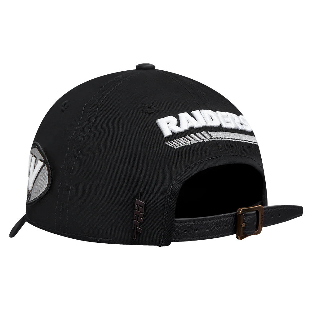 NFL LAS VEGAS RAIDERS FAST LANE LOGO DAD HAT (BLACK) - Image 4