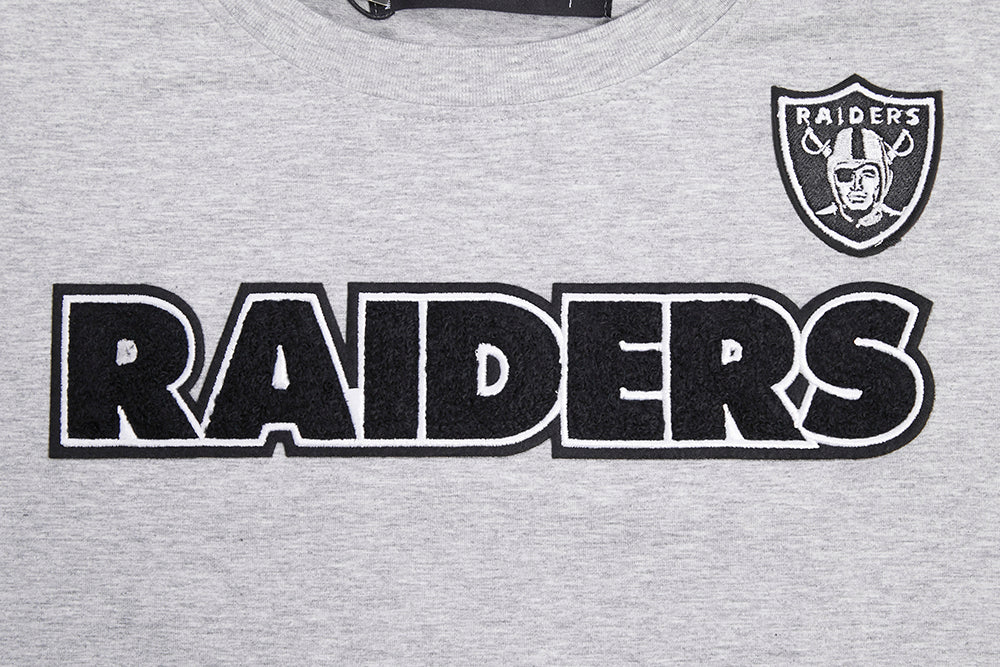 NFL LAS VEGAS RAIDERS CLASSIC SHORT SLEEVE WOMEN'S SLIM FIT TEE (HEATHER GREY) - Image 5