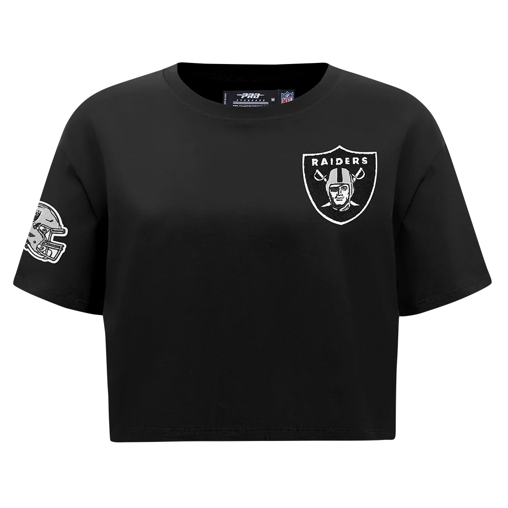 NFL LAS VEGAS RAIDERS MASHUP WOMEN'S BOXY TEE (BLACK)