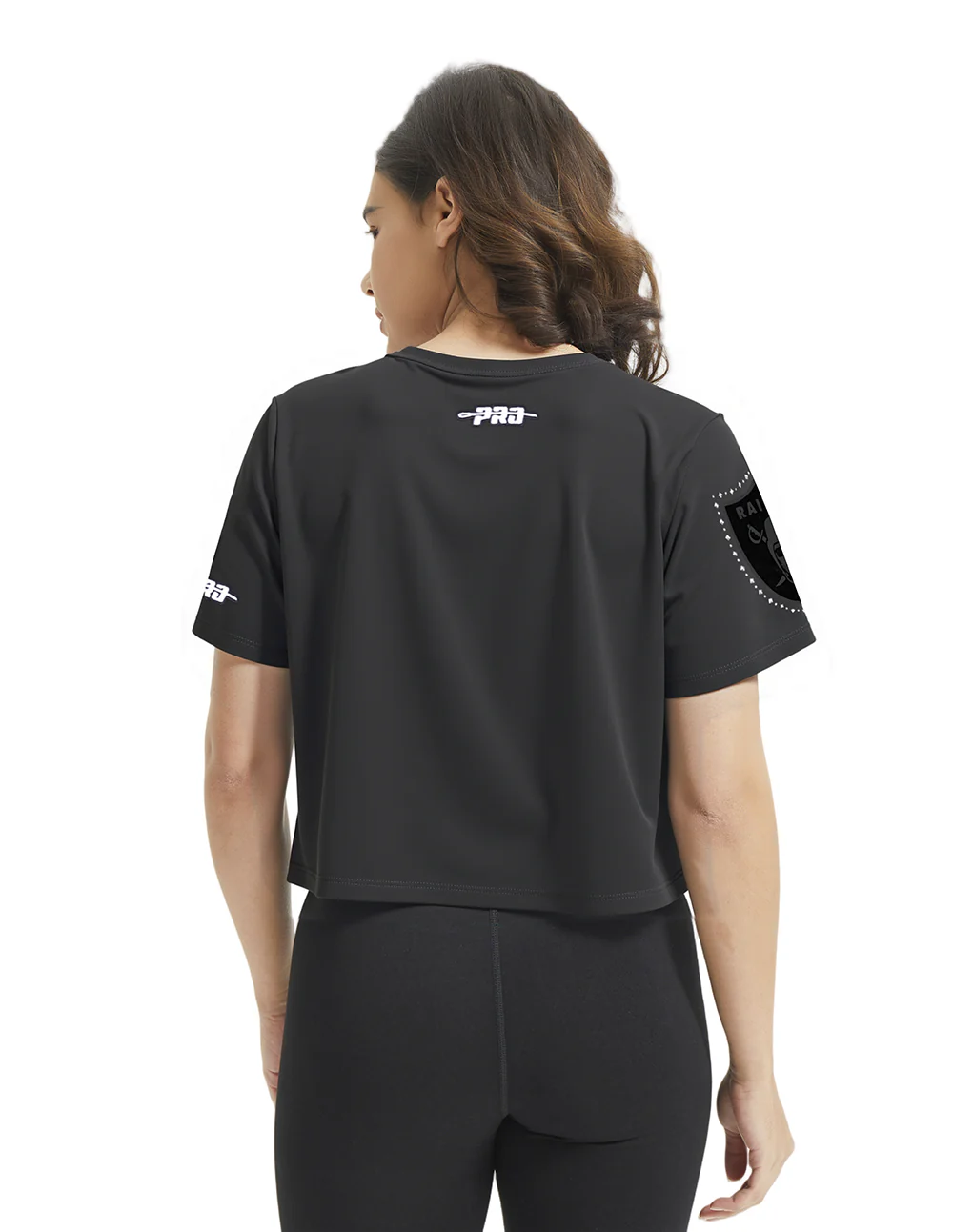 NFL LAS VEGAS RAIDERS RENEGADE WOMEN'S BABY DOLL TEE (BLACK) - Image 2
