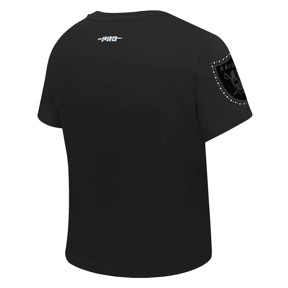 NFL LAS VEGAS RAIDERS RENEGADE WOMEN'S BABY DOLL TEE (BLACK) - Image 4