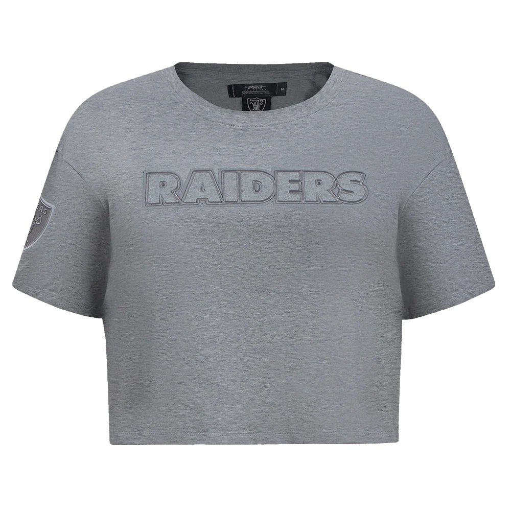 NFL LAS VEGAS RAIDERS NEUTRAL SINGLE JERSEY BOXY TEE (DARK HEATHER GRAY)
